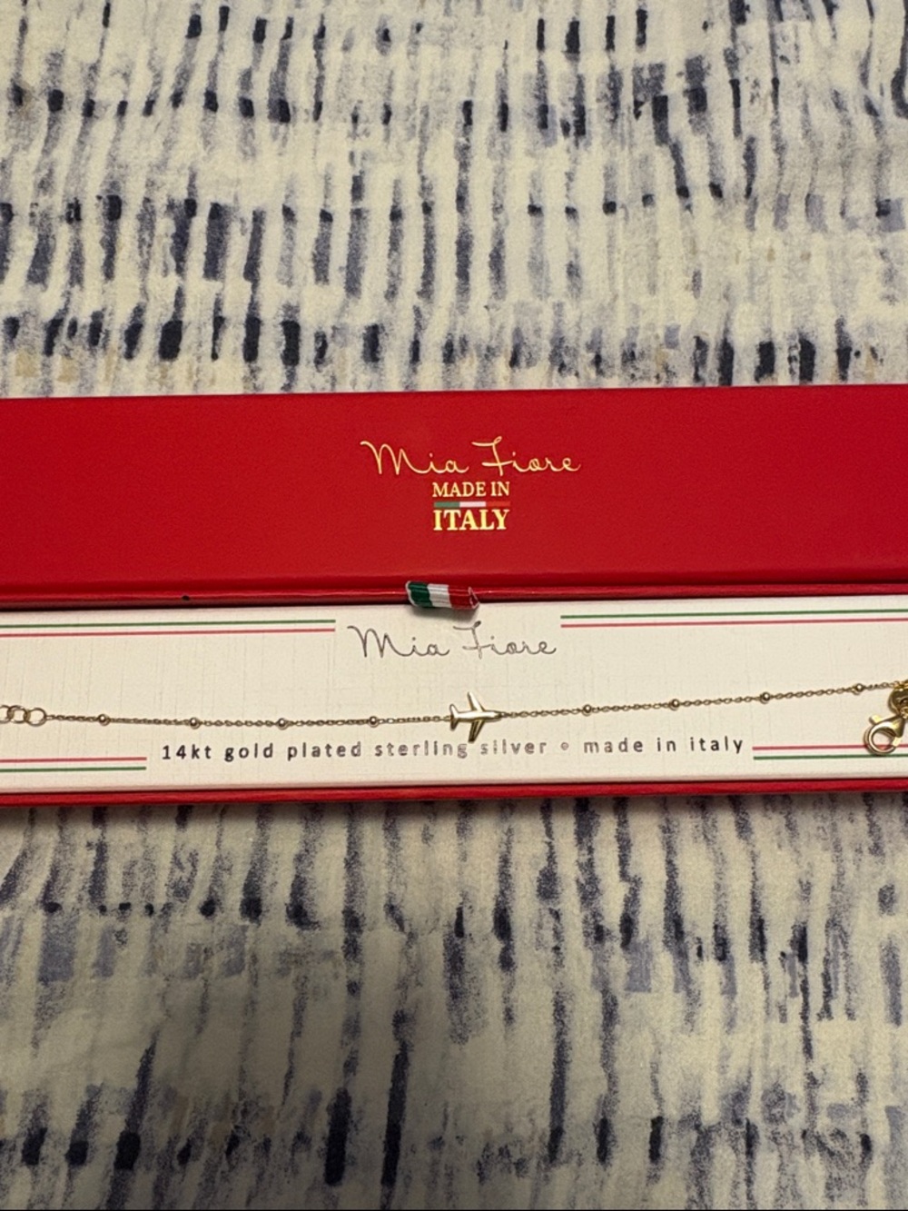 Mia Fiore 14kt Gold-Plated Sterling Silver Airplane Bracelet Gold Made In Italy